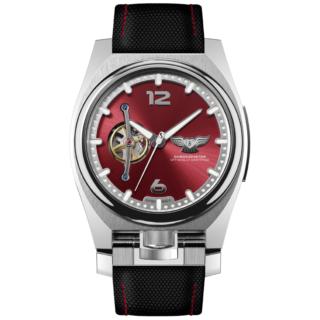 Saner-Watches-Model-Nylon-Rouge