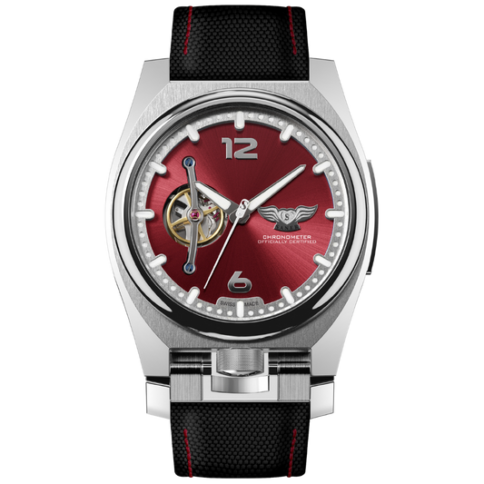 Saner-Watches-Model-Nylon-Rouge